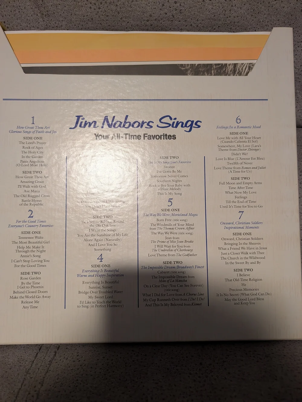 Tim Nabors Sings 4 Record Set.